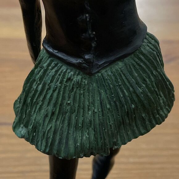 Vintage Bronze Ballerina Statue After Edgar Degas Little Dancer 10” Mid Century - Picture 10 of 14